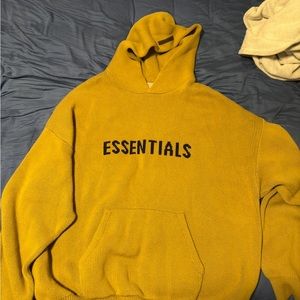 God Essentials Knit Hoodie Amber/Gold XXL. Like New.